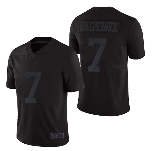 Men's Black San Francisco 49ers #7 Colin Kaepernick Monochromatic Icon Limited Stitched Jersey